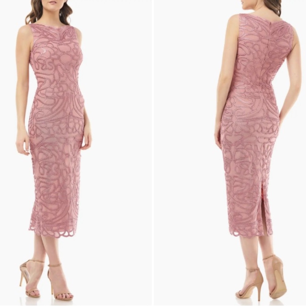 Js Collections Soutache Embroidered Midi Dress - image 3